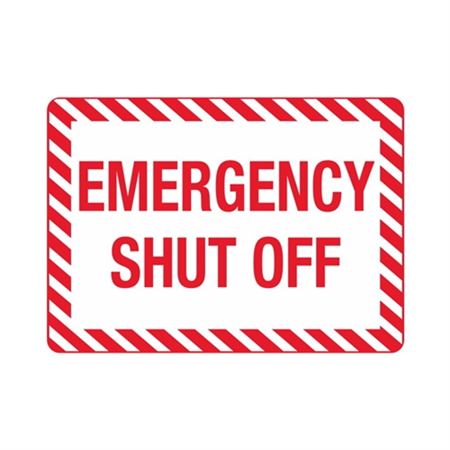 Emergency Shutoff Sign